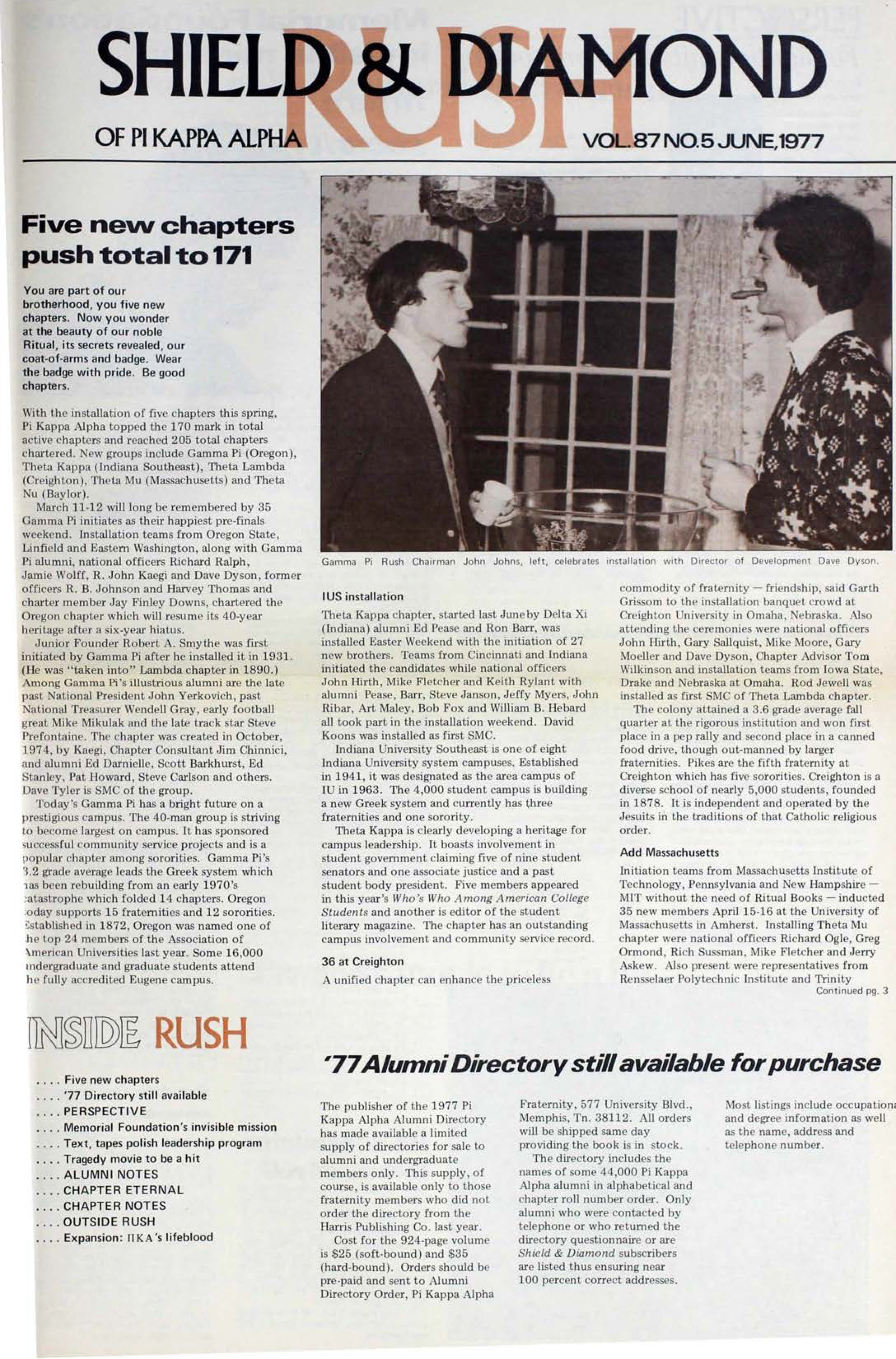 Shield and Diamond, Vol. 87, No. 5, June 1977